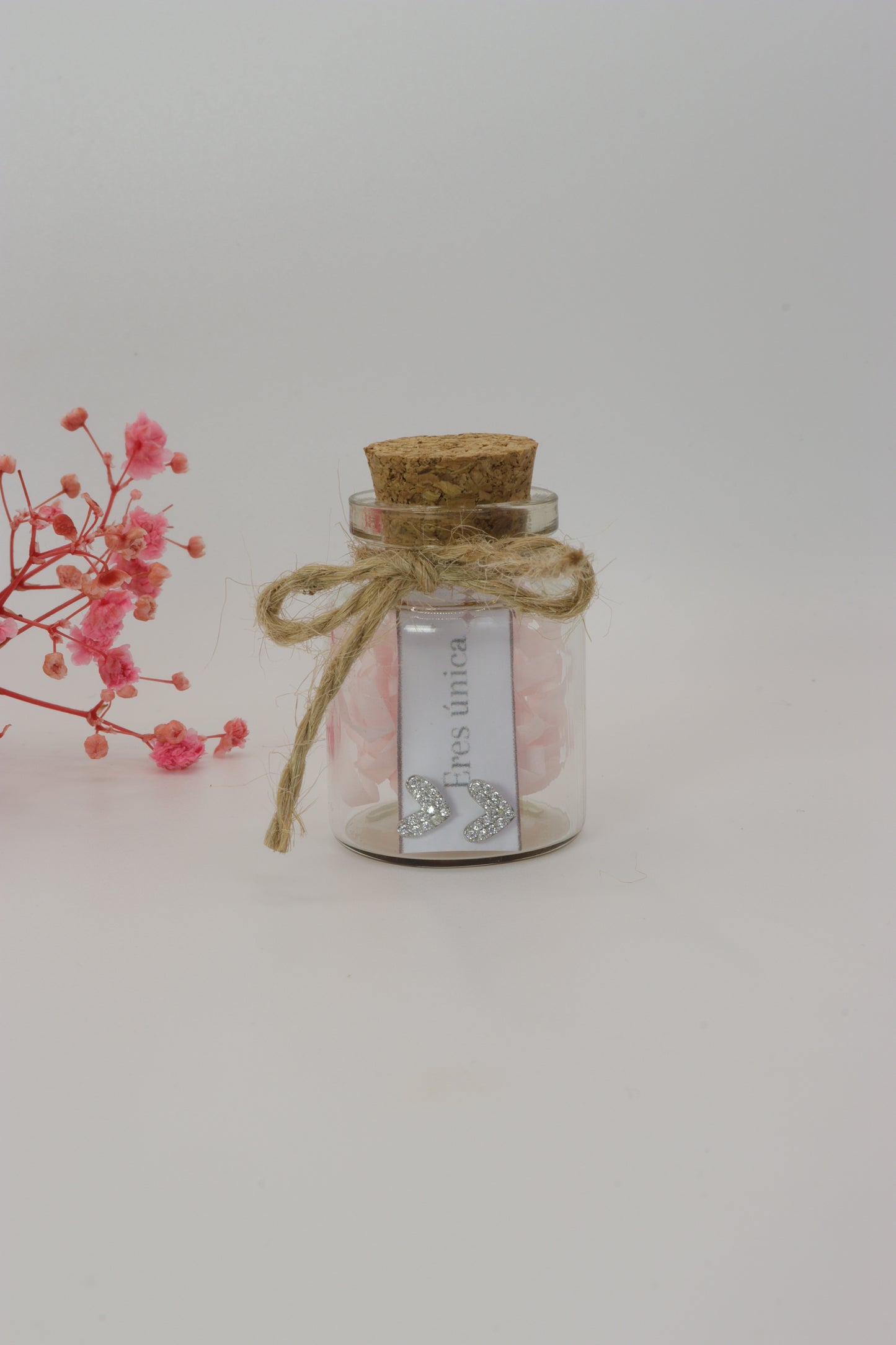 Aretes corazon cristal