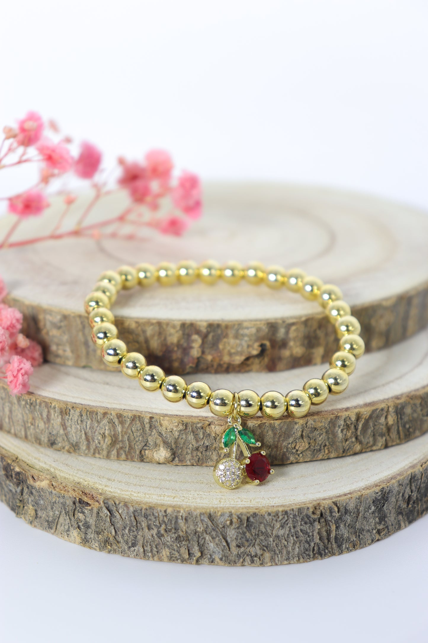 Pulsera Cereza fucsia