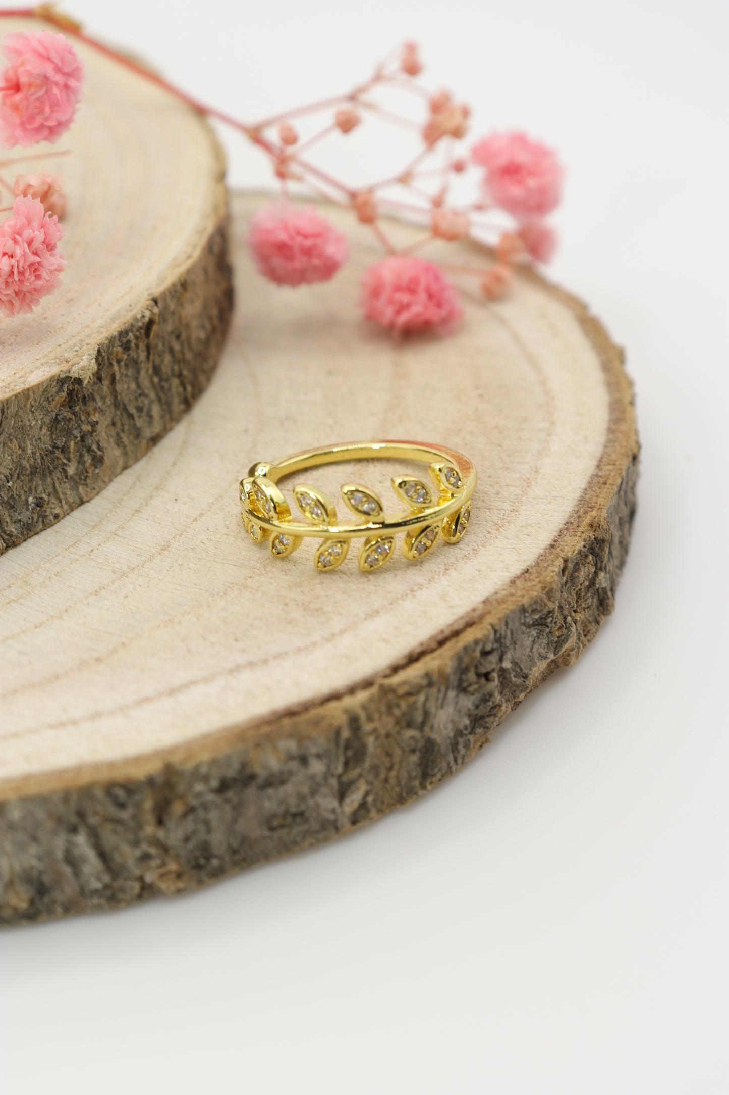 Anillo Hojas de cristal