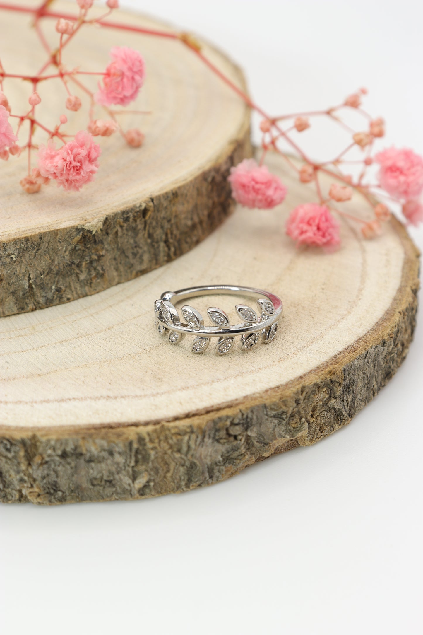 Anillo Hojas de cristal