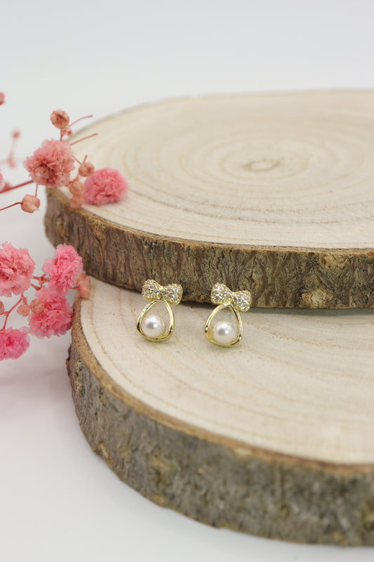 Aretes Lazo Perla