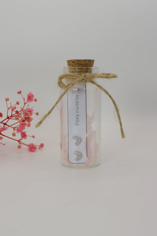 Aretes corazon cristal