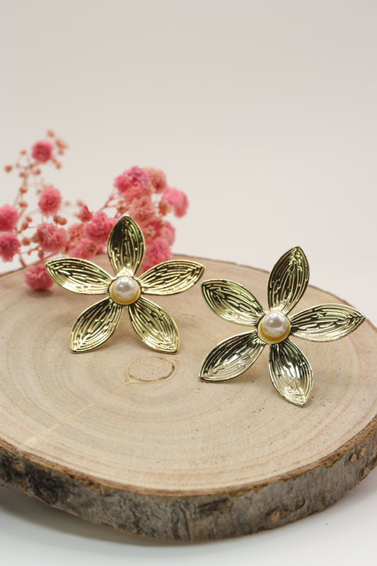 Aretes flor chunky
