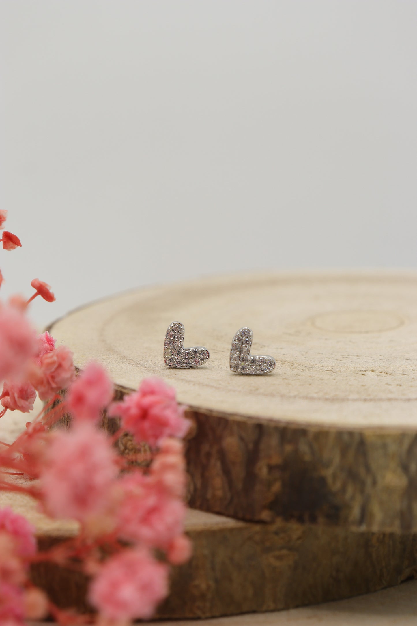 Aretes corazon cristal