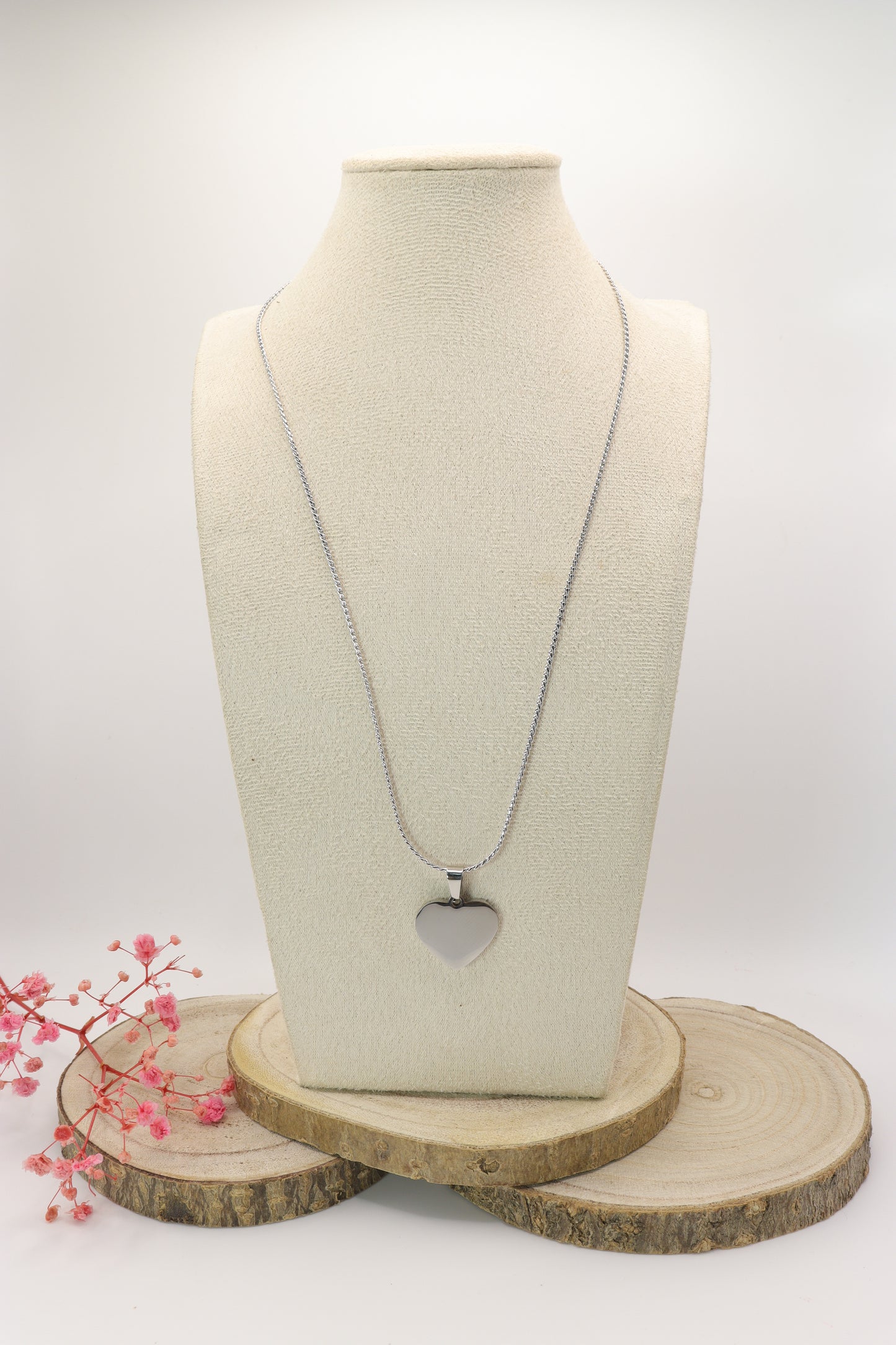 Collar placa corazon