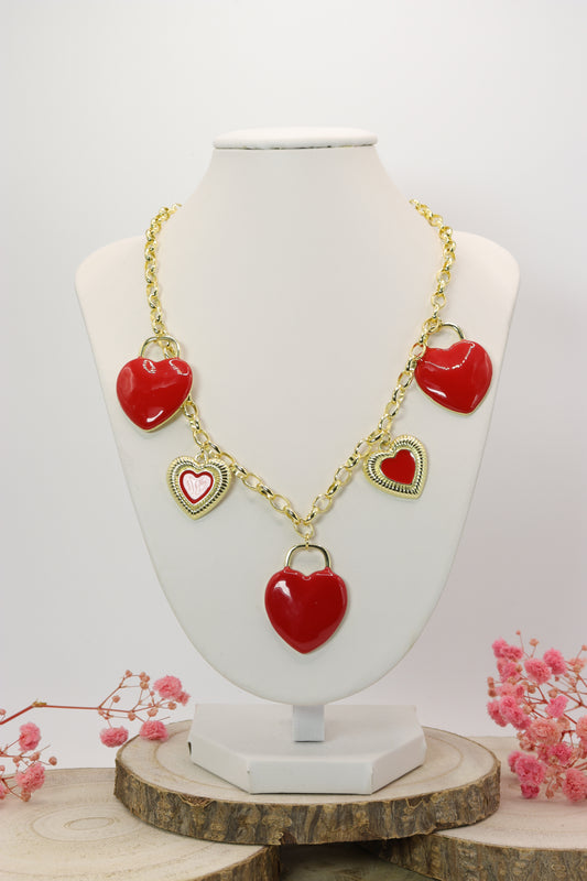 Collar Charms Corazones