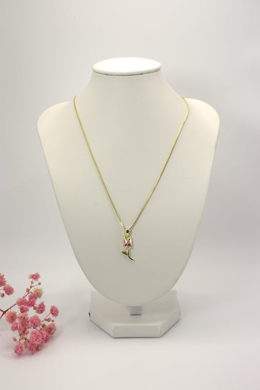 Collar de tulipán rosa