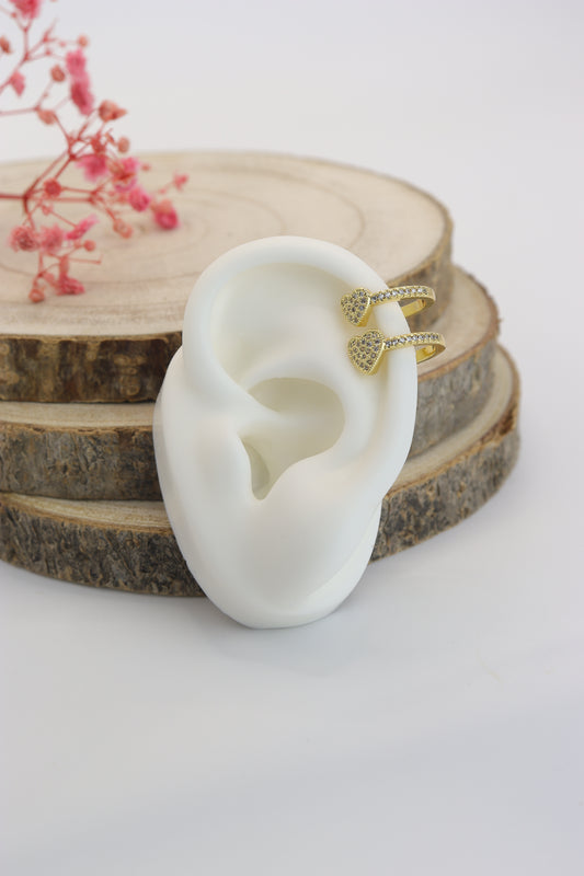 Earcuff Duo Corazones