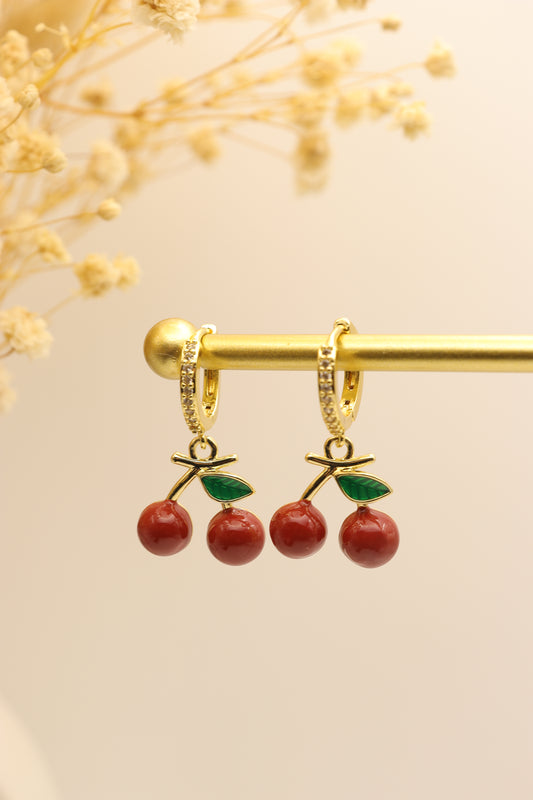 Aretes cerezas