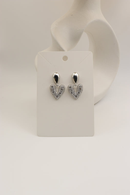 Aretes Corazon Gota