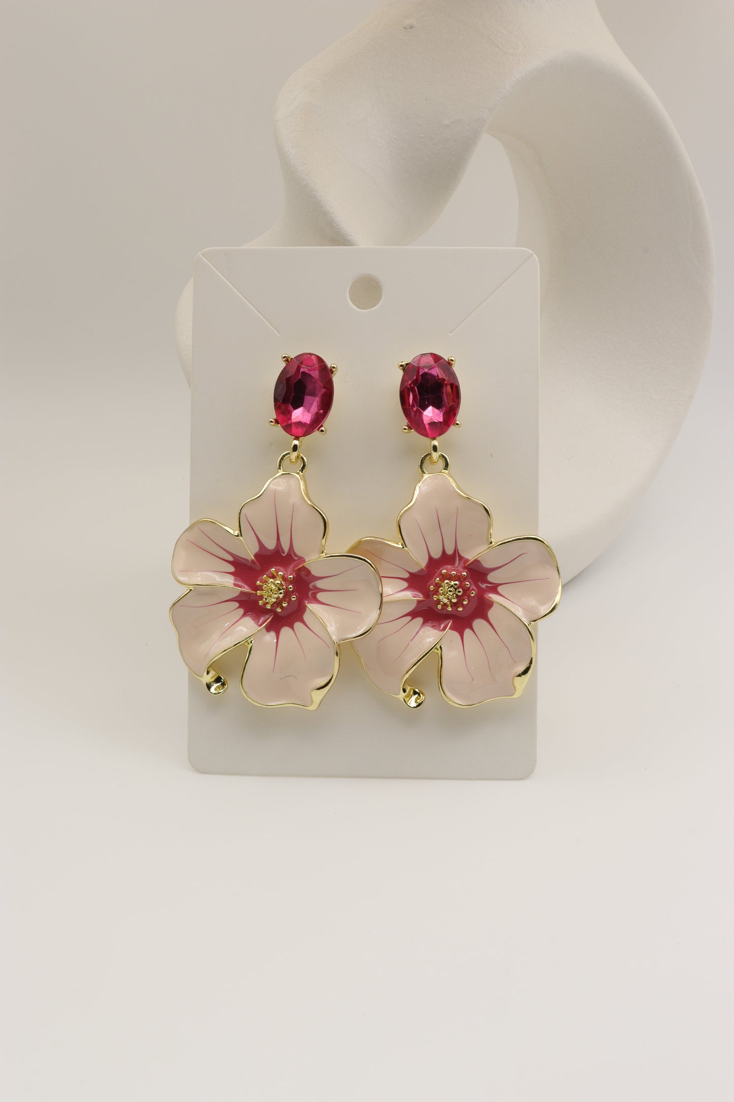 Aretes Flor Rosada