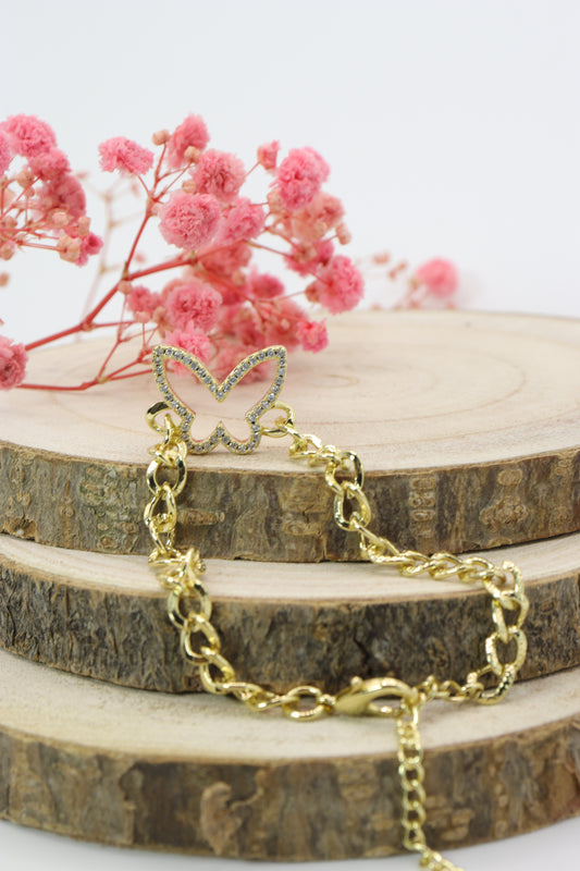 Pulsera eslabón mariposa