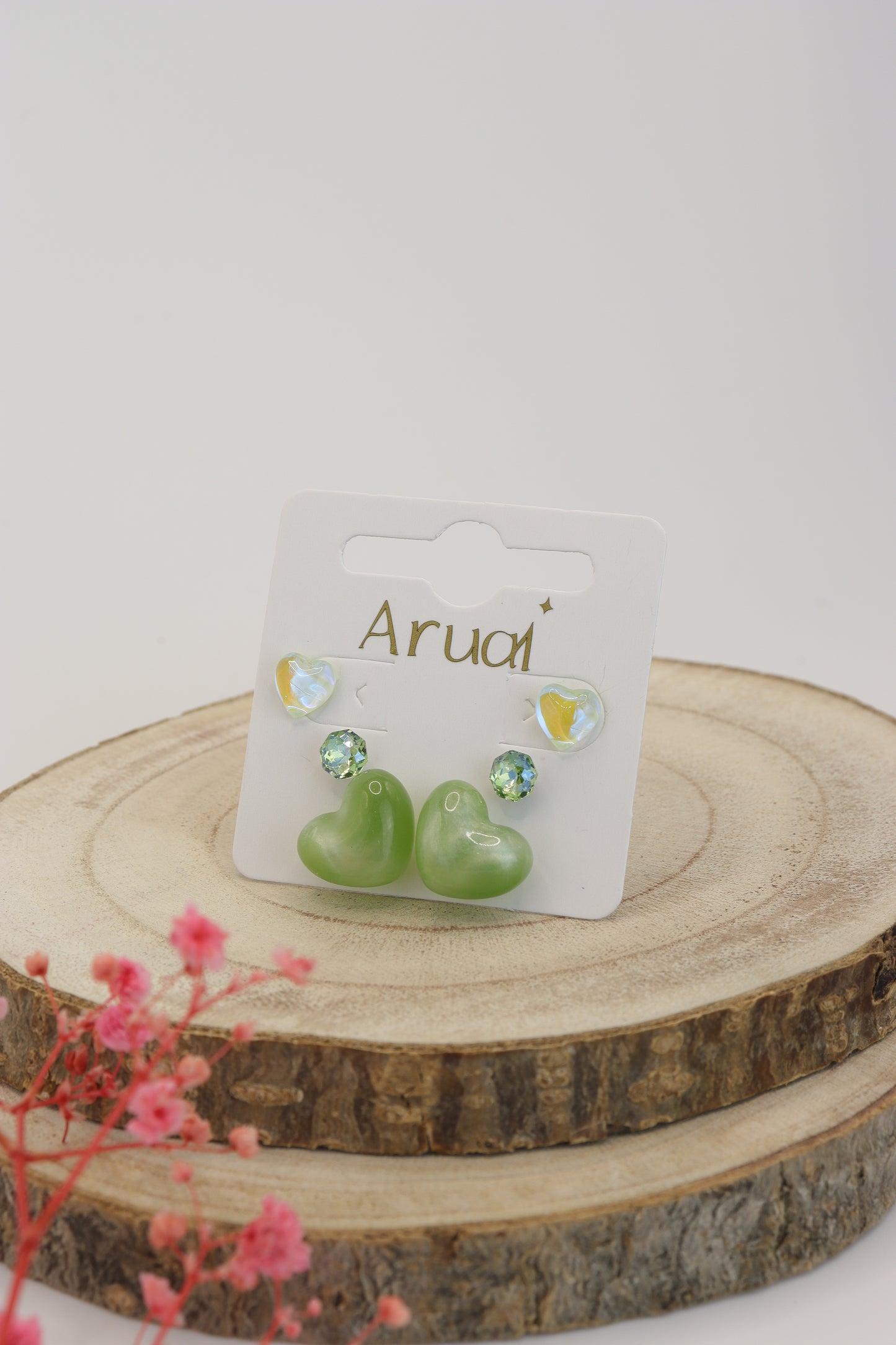 Set Aretes Yellow, Green and Pink