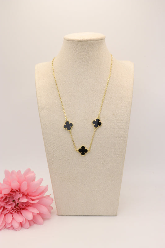 Collar Trebol Negro