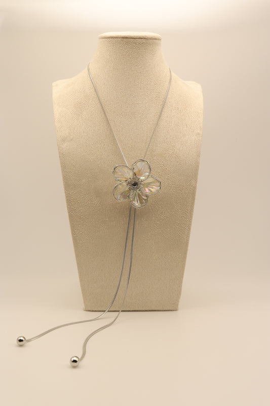 Collar flor cristal